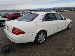 2002 Mercedes-Benz S-Class 5.0L with VIN WDBNG75J42A286054, listed as a Copart auction lot 85111494 with 0 mi miles and Salvage Title. Bid and sale history available at carsss.com. Image 3.