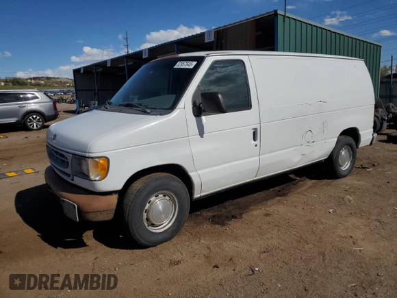 2002 Ford Econoline Cargo with VIN 1FTRE142X2HA55487, listed as a Copart auction lot 52957645 with 270,731 mi miles and Clean Title. Bid and sale history available at carsss.com. Image 1.
