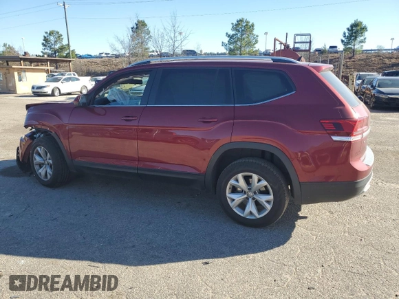 2019 Volkswagen Atlas SE with VIN 1V2DR2CA6KC539794, listed as a Copart auction lot 46585725 with 88,099 mi miles and Salvage title. Bid and sale history available at DreamBid. Image 2.