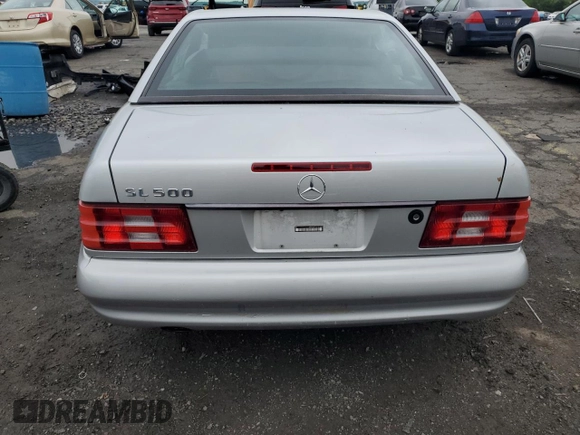 1999 Mercedes-Benz SL 500 with VIN WDBFA68F1XF177603, listed as a Copart auction lot 58983485 with 120,737 mi miles and Salvage title. Bid and sale history available at DreamBid. Image 6.
