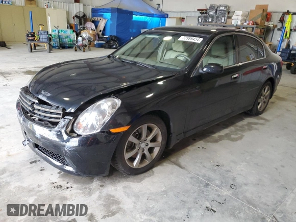 2005 Infiniti G35 with VIN JNKCV51EX5M224753, listed as a Copart auction lot 72999454 with 39,764 mi miles and Salvage Title. Bid and sale history available at DreamBid. Image 1.