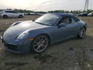 2018 Porsche 911 Carrera z VIN WP0CA2A95JS138268, wystawiony jako Copart lot #58152825 z przebiegiem 12 313 mil mil oraz Szkoda całkowita • Salvage title. Historia ofert i sprzedaży dostępna na DreamBid. Obrazek 1.