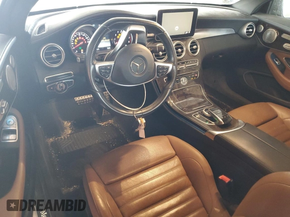 2017 Mercedes-Benz C 300 with VIN WDDWJ4JB1HF381256, listed as a Copart auction lot 46089415 with 91,389 mi miles and Clean Title. Bid and sale history available at carsss.com. Image 8.