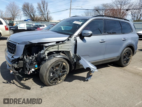 2023 Kia Telluride EX X-Line with VIN 5XYP3DGC0PG339164, listed as a Copart auction lot 50011535 with 40,154 mi miles and Salvage title. Bid and sale history available at DreamBid. Image 1.