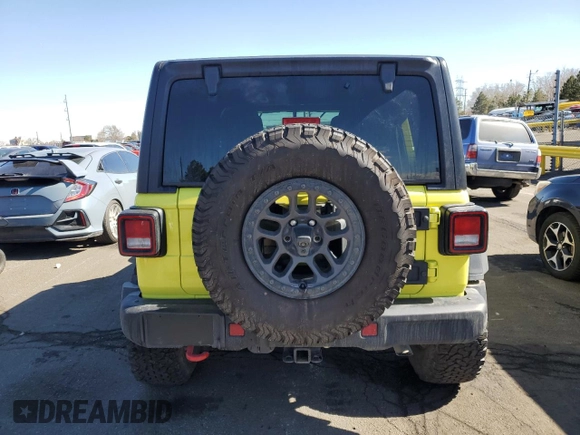 2023 Jeep Wrangler Rubicon with VIN 1C4HJXFN6PW515569, listed as a Copart auction lot 46721135 with 9,114 mi miles and Salvage title. Bid and sale history available at DreamBid. Image 6.