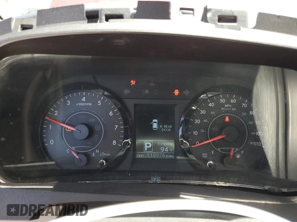 2015 Toyota Sienna LE AAS with VIN 5TDKK3DC2FS604910, listed as a Copart auction lot 59231605 with 118,974 mi miles and Salvage title. Bid and sale history available at DreamBid. Image 9.