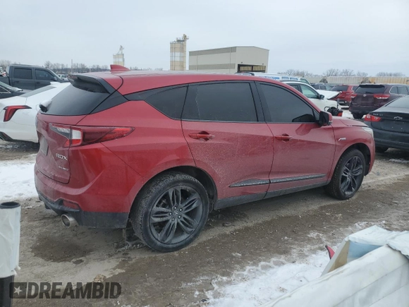 2021 Acura RDX w/A-Spec Package with VIN 5J8TC2H67ML001418, listed as a Copart auction lot 45338495 with Not Provided miles and Salvage Title. Bid and sale history available at carsss.com. Image 3.
