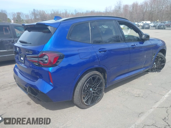 2024 BMW X3 M with VIN 5YM13EC07R9V73692, listed as a IAAI auction lot 41944954 with 5,224 mi miles and . Bid and sale history available at DreamBid. Image 4.