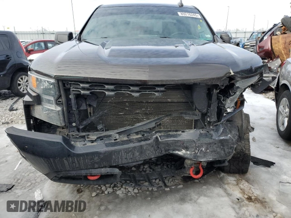 2020 Chevrolet Silverado 1500 Custom Trail Boss with VIN 1GCPYCEF3LZ143725, listed as a Copart auction lot 89216245 with 77,373 mi miles and Salvage Title. Bid and sale history available at DreamBid. Image 5.