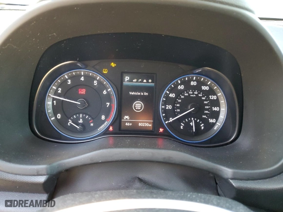 2018 Hyundai Kona Ultimate with VIN KM8K53A57JU106862, listed as a Copart auction lot 84869264 with 80,230 mi miles and Salvage Title. Bid and sale history available at carsss.com. Image 9.