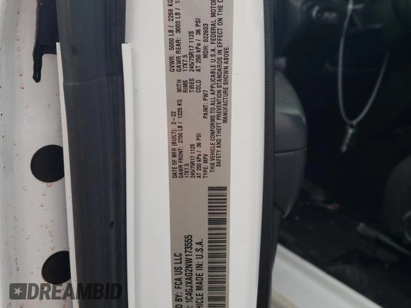 2022 Jeep Wrangler Sport S with VIN 1C4GJXAG2NW173555, listed as a Copart auction lot 87008354 with 28,932 mi miles and Salvage title. Bid and sale history available at DreamBid. Image 12.