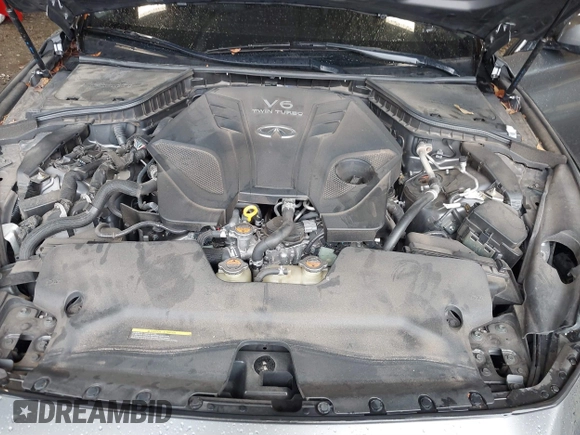 2019 Infiniti Q50 3.0t Signature Edition with VIN JN1EV7APXKM519048, listed as a IAAI auction lot 40445241 with 99,705 mi miles. Bid and sale history available at carsss.com. Image 10.