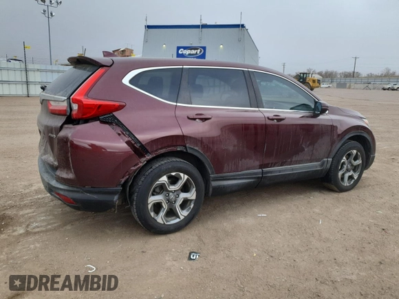 2017 Honda CR-V EX with VIN 2HKRW2H51HH638225, listed as a Copart auction lot 49729385 with 134,989 mi miles and Salvage Title. Bid and sale history available at carsss.com. Image 3.