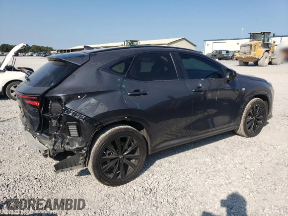 2023 Lexus NX with VIN 2T2KGCEZ5PC028594, listed as a Copart auction lot 70652074 with 17,692 mi miles and Salvage Title. Bid and sale history available at carsss.com. Image 3.