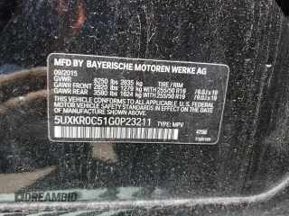 2016 BMW X5 xDrive35i with VIN 5UXKR0C51G0P23211, listed as a Copart auction lot 53495155 with 115,229 mi miles and Salvage Title. Bid and sale history available at carsss.com. Image 13.