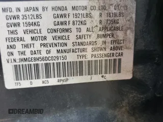 2013 Honda Fit Sport with VIN JHMGE8H56DC029150, listed as a Copart auction lot 49711185 with 131,140 mi miles and Salvage Title. Bid and sale history available at carsss.com. Image 14.