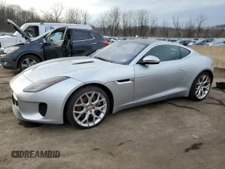 2018 Jaguar F-Type with VIN SAJDD1JV1JCK49348, listed as a Copart auction lot 47251675 with 49,771 mi miles and Salvage Title. Bid and sale history available at DreamBid. Image 1.