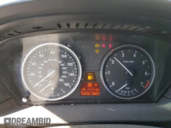 2008 BMW 5 Series 550i with VIN WBANW53508CT50647, listed as a Copart auction lot 44082465 with 153,738 mi miles and Clean Title. Bid and sale history available at carsss.com. Image 9.