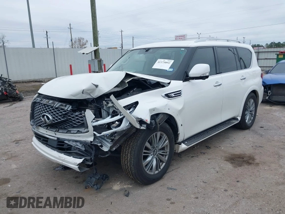 2018 Infiniti QX80 with VIN JN8AZ2NF5J9664640, listed as a IAAI auction lot 41379892 with 93,864 mi miles and . Bid and sale history available at DreamBid. Image 17.