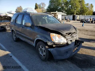 2005 Honda CR-V LX with VIN JHLRD685X5C007741, listed as a Copart auction lot 47245145 with 193,528 mi miles and Salvage Title. Bid and sale history available at carsss.com. Image 4.