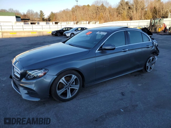 2019 Mercedes-Benz E-Class E 300 with VIN WDDZF4KB2KA574579, listed as a Copart auction lot 41700585 with 0 mi miles and Clean Title. Bid and sale history available at carsss.com. Image 1.
