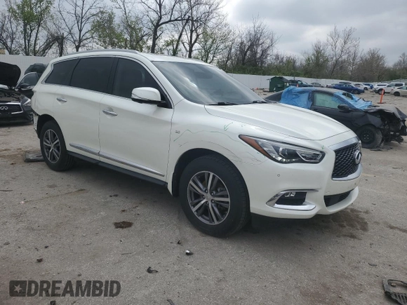 2017 Infiniti QX60 with VIN 5N1DL0MM4HC517751, listed as a Copart auction lot 52100765 with 75,843 mi miles and Salvage Title. Bid and sale history available at DreamBid. Image 4.