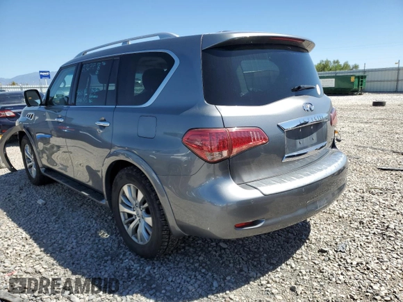 2016 Infiniti QX80 with VIN JN8AZ2NE6G9122933, listed as a Copart auction lot 67000034 with 172,925 mi miles and Salvage Title. Bid and sale history available at carsss.com. Image 2.