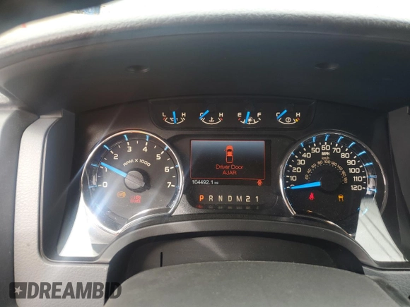 2014 Ford F-150 XL with VIN 1FTFW1CF3EKG41038, listed as a Copart auction lot 48328585 with 104,492 mi miles and Salvage Title. Bid and sale history available at carsss.com. Image 9.