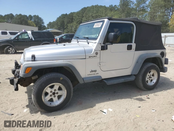 2004 Jeep Wrangler Sport with VIN 1J4FA49S44P788467, listed as a Copart auction lot 55395625 with 187,289 mi miles and Salvage title. Bid and sale history available at DreamBid. Image 1.