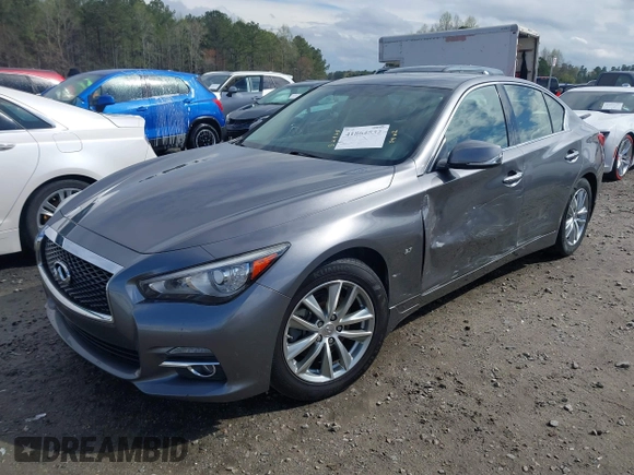 2015 Infiniti Q50 with VIN JN1BV7AP2FM332816, listed as a IAAI auction lot 41864532 with 180,683 mi miles. Bid and sale history available at carsss.com. Image 18.