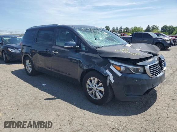 2016 Kia Sedona LX with VIN KNDMB5C11G6188869, listed as a Copart auction lot 56724745 with 91,195 mi miles and Clean Title. Bid and sale history available at DreamBid. Image 4.