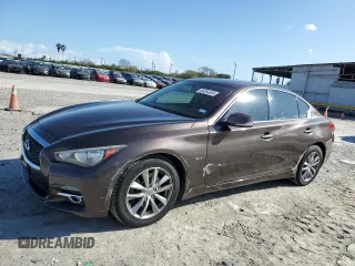 2017 Infiniti Q50 3.0t Premium with VIN JN1EV7AP8HM738406, listed as a Copart auction lot 86564804 with 126,179 mi miles and Salvage Title. Bid and sale history available at carsss.com. Image 1.