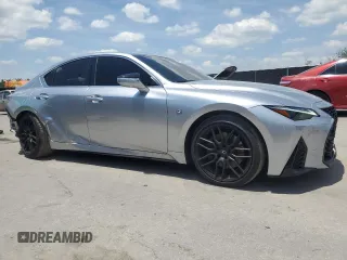 2023 Lexus IS 350 F Sport with VIN JTHGZ1B22P5069924, listed as a Copart auction lot 57846165 with 19,862 mi miles and Salvage title. Bid and sale history available at DreamBid. Image 4.