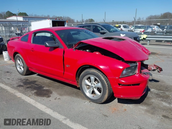 2007 Ford Mustang GT Deluxe with VIN 1ZVFT82H075202723, listed as a IAAI auction lot 41654473 with 148,362 mi miles. Bid and sale history available at carsss.com. Image 1.