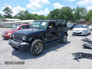 2021 Jeep Wrangler Unlimited Sahara with VIN 1C4HJXEN9MW681422, listed as a IAAI auction lot 42563426 with 48,582 mi miles and . Bid and sale history available at DreamBid. Image 17.