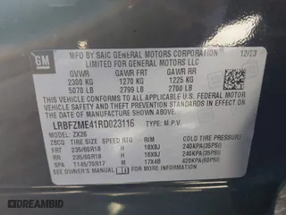 2024 Buick Envision Preferred with VIN LRBFZME41RD023116, listed as a IAAI auction lot 40849084 with 8,414 mi miles. Bid and sale history available at carsss.com. Image 9.