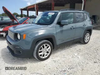 2018 Jeep Renegade Latitude with VIN ZACCJABB6JPH38962, listed as a Copart auction lot 52104225 with 77,745 mi miles and Salvage Title. Bid and sale history available at carsss.com. Image 1.