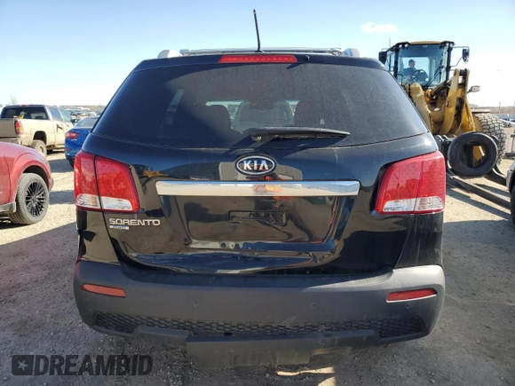 2012 Kia Sorento LX with VIN 5XYKTDA29CG257924, listed as a Copart auction lot 53716185 with 106,850 mi miles and Salvage Title. Bid and sale history available at carsss.com. Image 6.