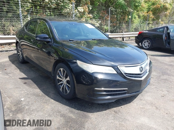 2015 Acura TLX Tech with VIN 19UUB1F57FA005463, listed as a IAAI auction lot 42027656 with 171,708 mi miles. Bid and sale history available at carsss.com. Image 1.