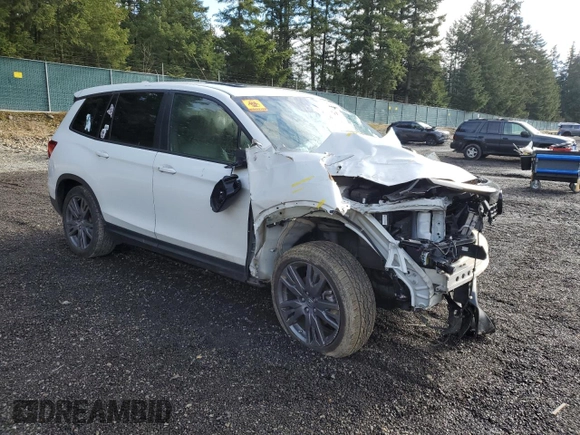 2021 Honda Passport EX-L z VIN 5FNYF8H55MB038797, wystawiony jako Copart lot #44780575 z przebiegiem Nie podano mil oraz Czysty tytuł • Clean title. Historia ofert i sprzedaży dostępna na DreamBid. Obrazek 4.