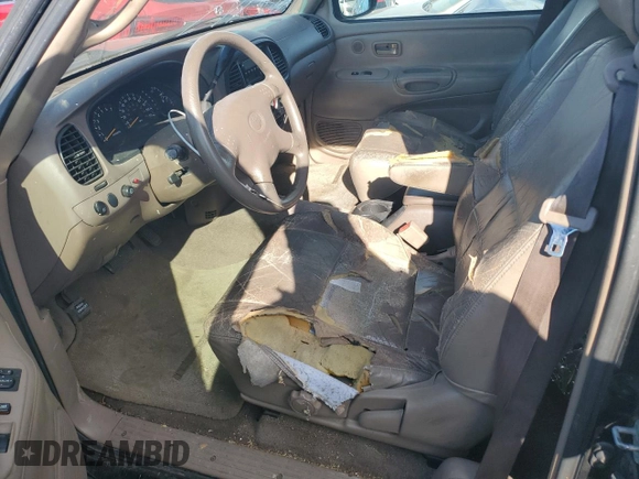 2001 Toyota Tundra SR5 with VIN 5TBRT34111S218653, listed as a Copart auction lot 45156965 with 238,537 mi miles and Salvage Title. Bid and sale history available at DreamBid. Image 7.