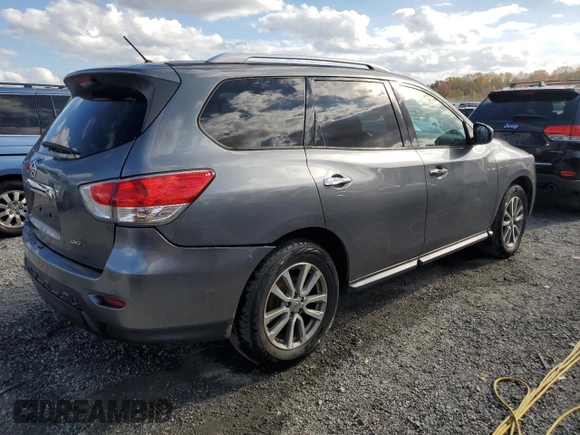 2016 Nissan Pathfinder S with VIN 5N1AR2MM8GC615600, listed as a Copart auction lot 78164564 with 48,477 mi miles and Salvage Title. Bid and sale history available at carsss.com. Image 3.