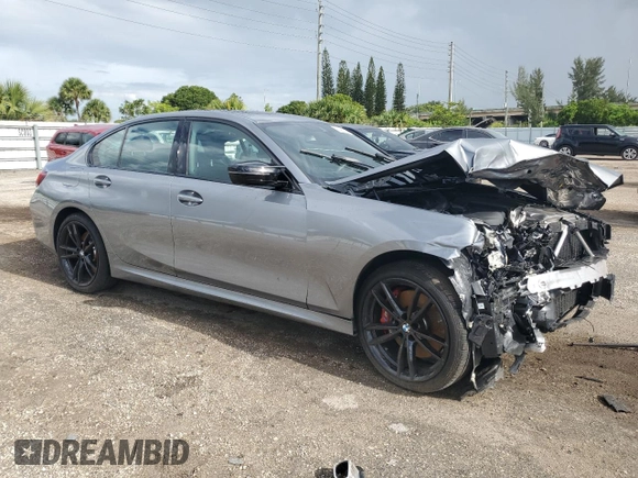 2024 BMW 3 Series M340i with VIN 3MW49FS08R8E37154, listed as a Copart auction lot 65490464 with 7,494 mi miles and Salvage Title. Bid and sale history available at carsss.com. Image 4.