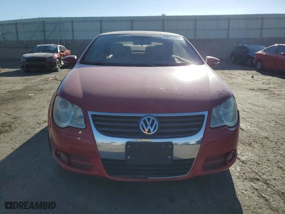 2011 Volkswagen Eos Komfort with VIN WVWBA7AHXBV000886, listed as a Copart auction lot 75096224 with 0 mi miles and Clean Title. Bid and sale history available at carsss.com. Image 5.