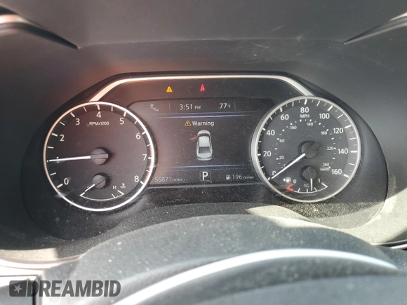 2019 Nissan Maxima SV with VIN 1N4AA6AV1KC366720, listed as a Copart auction lot 50392895 with 56,871 mi miles and Salvage Title. Bid and sale history available at DreamBid. Image 9.