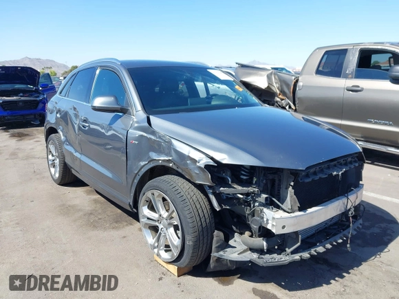 2017 Audi Q3 with VIN WA1FCCFS0HR003509, listed as a IAAI auction lot 42276383 with 44,061 mi miles and . Bid and sale history available at DreamBid. Image 1.