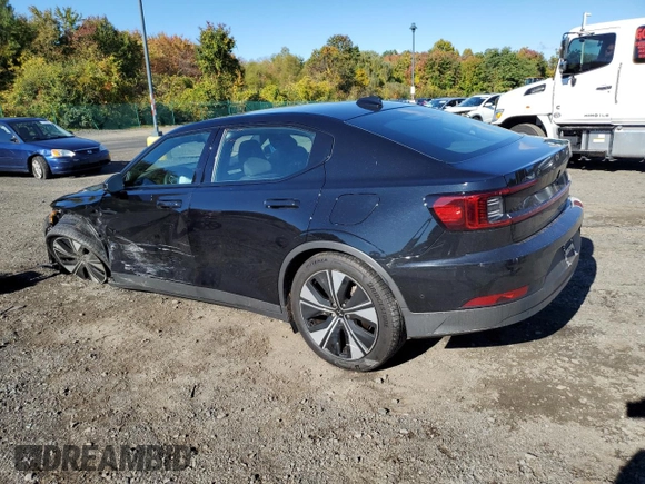 2023 Polestar 2 with VIN YSMEG3KA6PL158848, listed as a Copart auction lot 74881244 with 37,019 mi miles and Non Repairable. Bid and sale history available at carsss.com. Image 2.