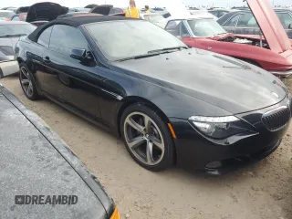 2008 BMW 6 Series 650i with VIN WBAEB53548CX61755, listed as a Copart auction lot 75056964 with 0 mi miles and Salvage Title. Bid and sale history available at carsss.com. Image 4.