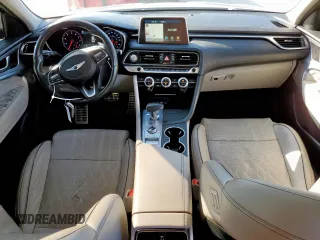 2019 Genesis G70 Advanced with VIN KMTG34LE1KU027824, listed as a Copart auction lot 46900135 with 42,325 mi miles and Salvage title. Bid and sale history available at DreamBid. Image 8.