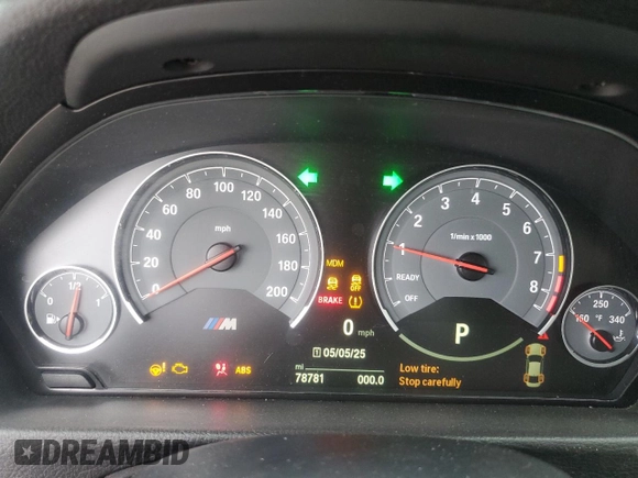 2015 BMW M4 with VIN WBS3R9C53FK334544, listed as a Copart auction lot 55612765 with 78,781 mi miles and Salvage title. Bid and sale history available at DreamBid. Image 9.